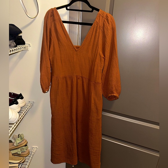 Madewell Orange Maxi Dress - Picture 1 of 3